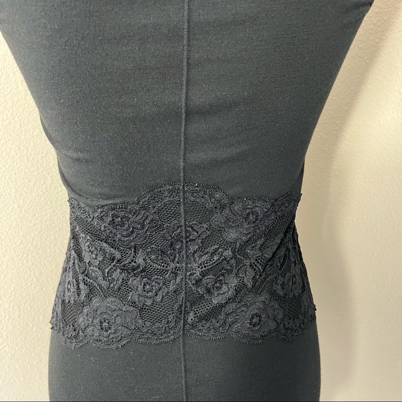 SOLD Free People Women’s Body Shaper Corset Style Black Lace Tank Top - Picture 8 of 16